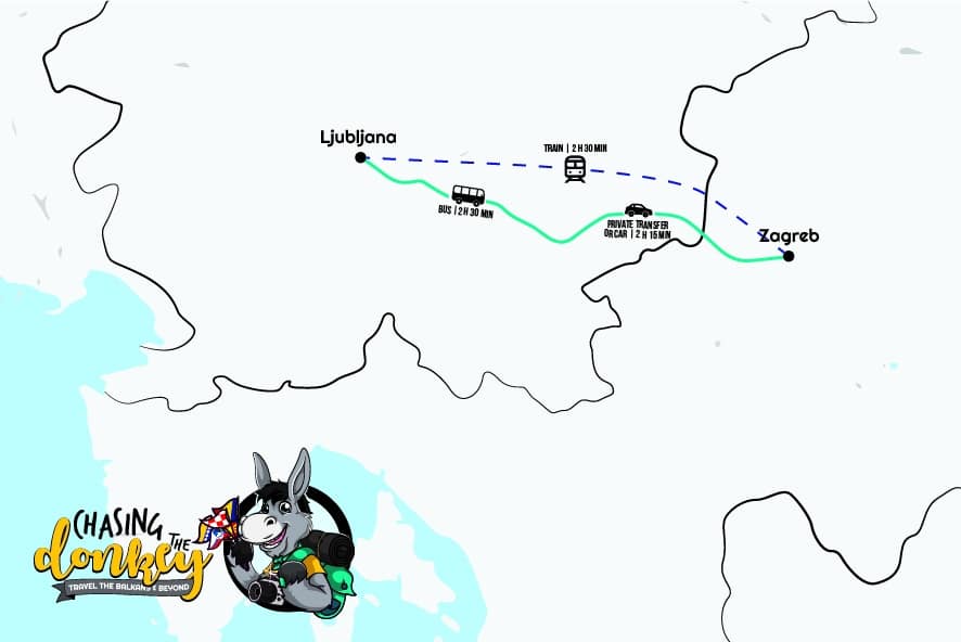 Zagreb To Ljubljana To Zagreb Map