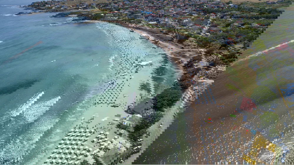 An aerial view of the best beaches in Bulgaria Lozenets Beach